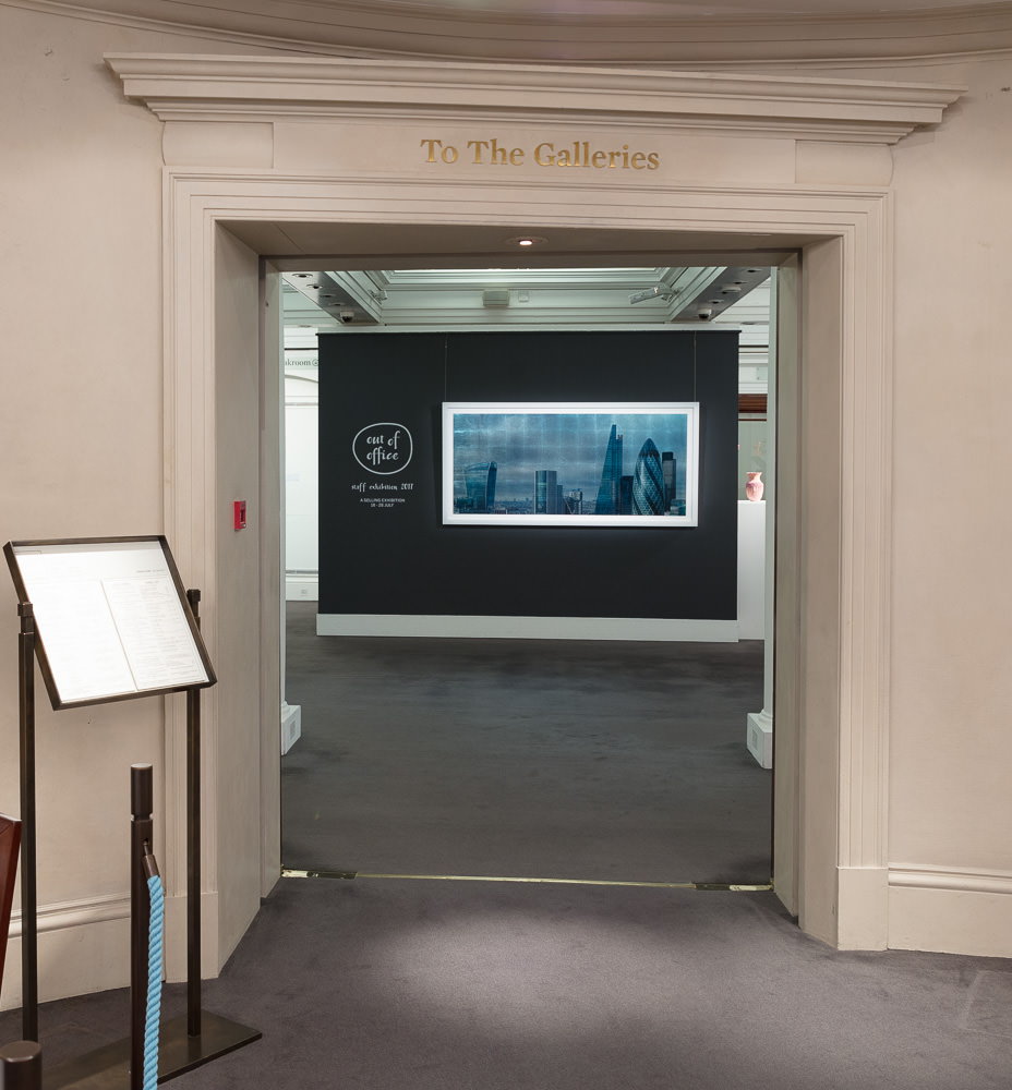 Silvered City - Will Pearson Silver Gilded Photography Fine Art Print on Display at Sotheby's